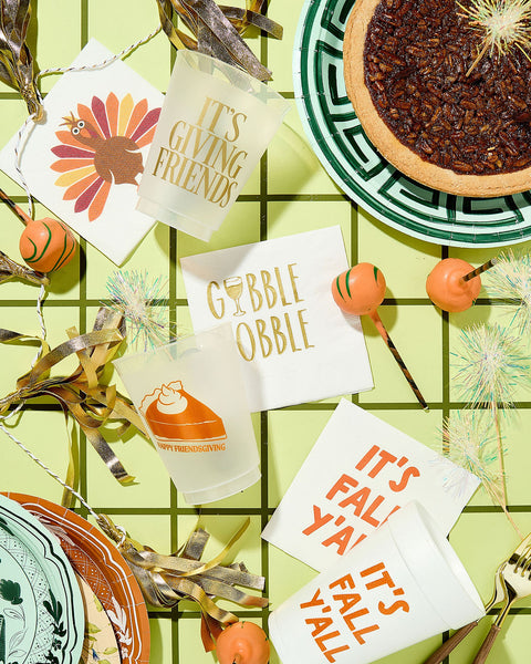 Fall Friendsgiving Cups and Napkins