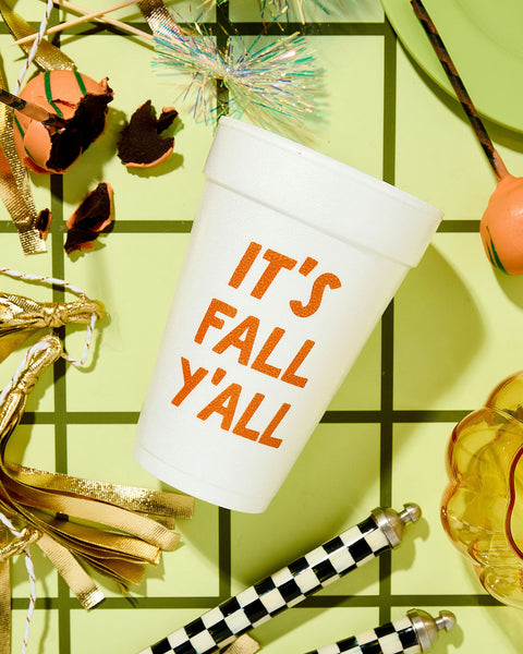 It's Fall Y'all Styrofoam Cups