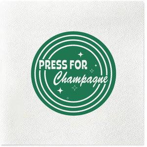 press for champagne napkins