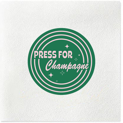 press for champange napkins