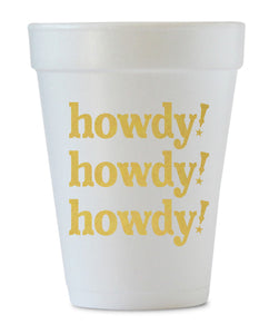howdy styrofoam cups
