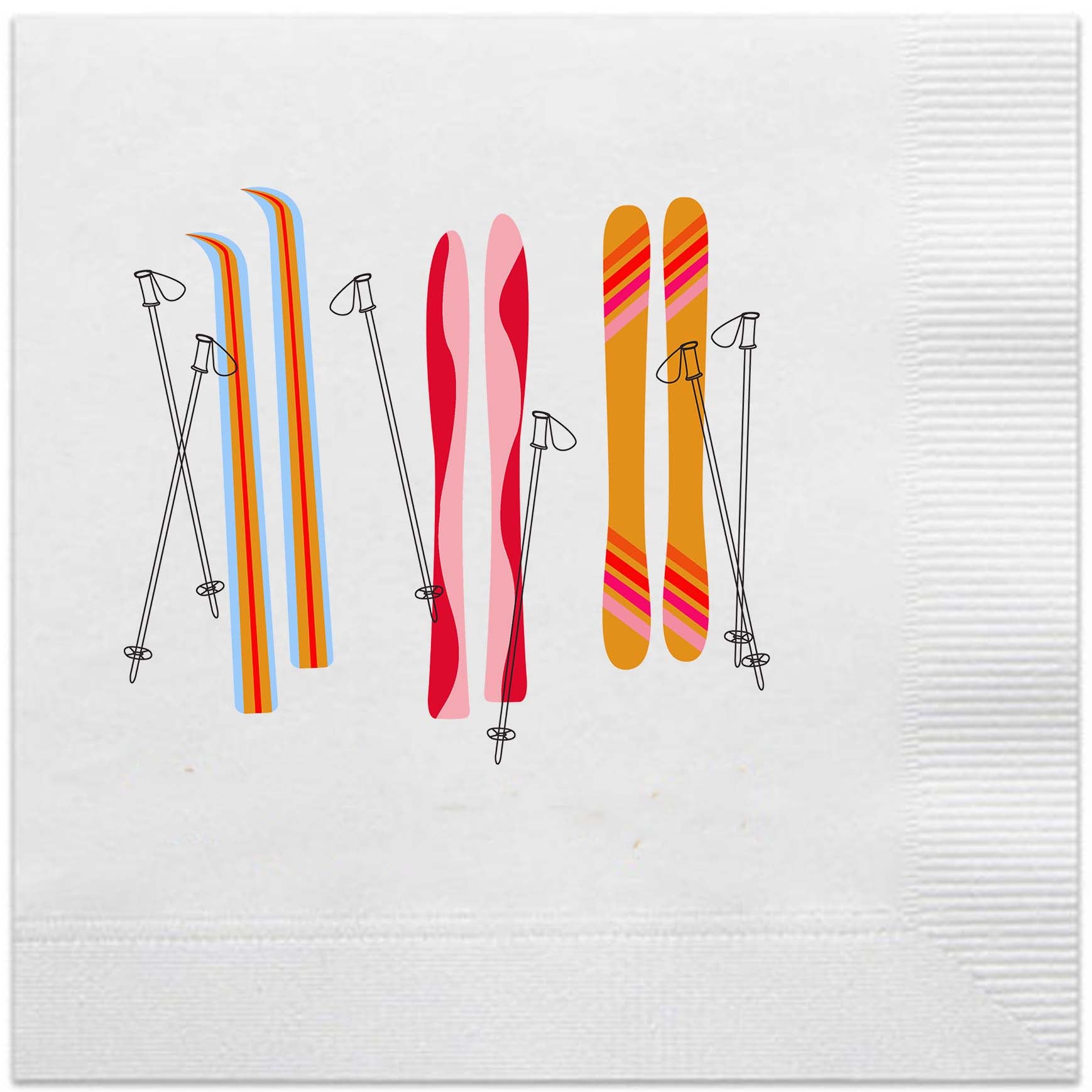 ski trip napkins
