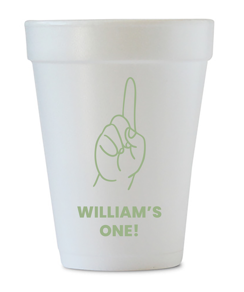 1st birthday styrofoam cups