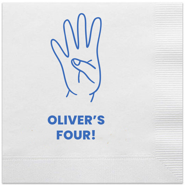 4th birthday napkins