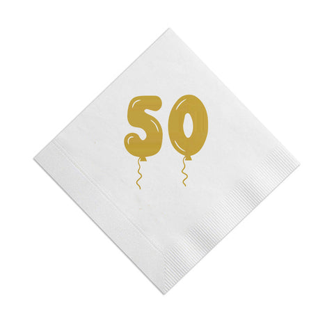 50 balloons napkins