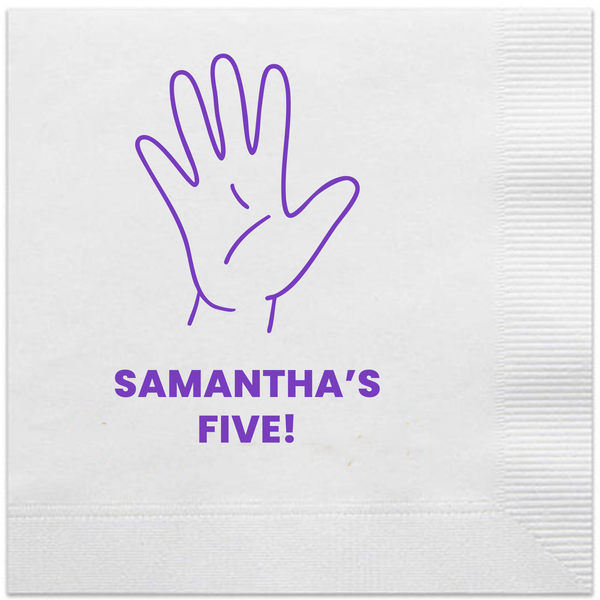 5th birthday napkins