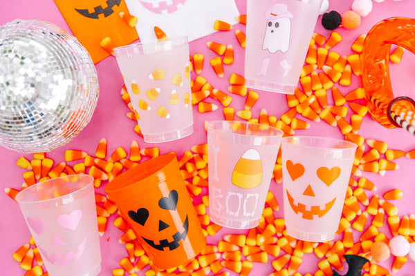 Heart Eyes Jack O Lantern Frost Flex - Pink