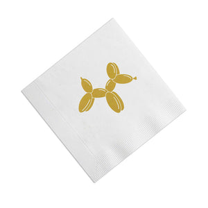 balloon dog napkins