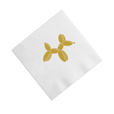 balloon dog napkins