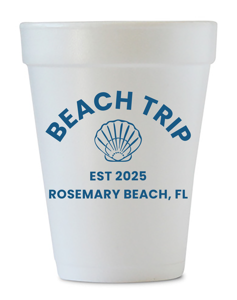 Beach Trip Styrofoam Cups