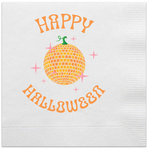 disco pumpkin napkins