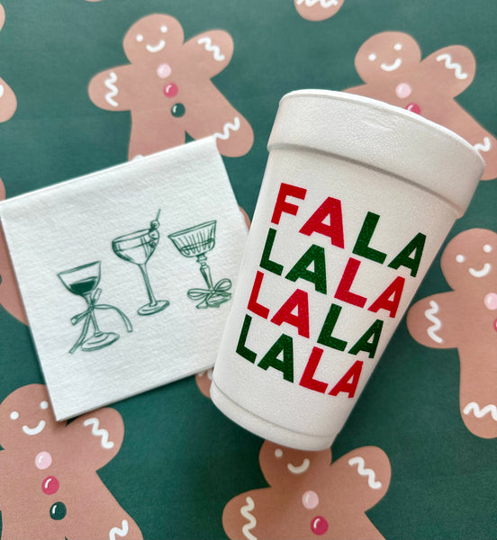 FA LA LA styrofoam cups
