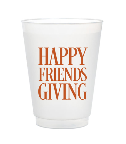 Happy friendsgiving orange cups