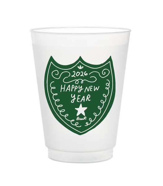 happy new year champagne label 2026 frost flex