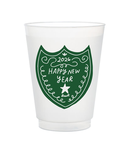 happy new year champagne label 2026 frost flex