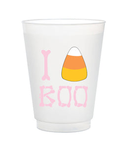 I candy corn boo halloween cups