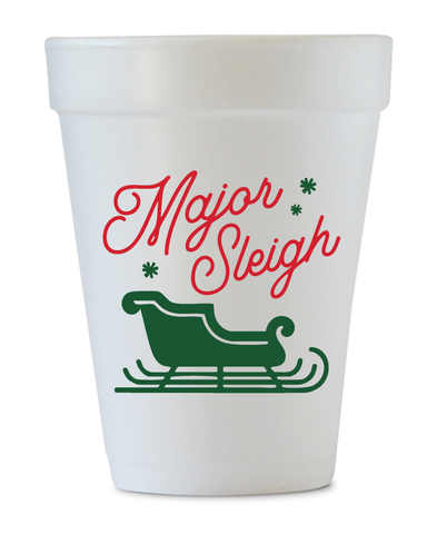 Major_Sleigh styrofoam christmas cups