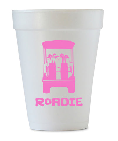 roadie pink styrofoam cups