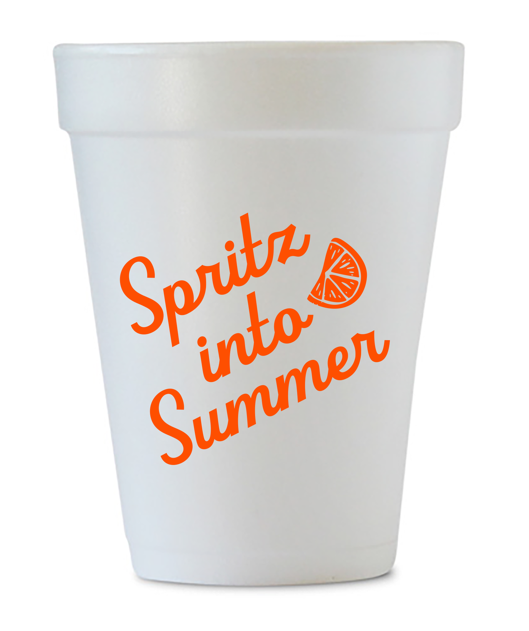 spritz into summer styrofoam cups