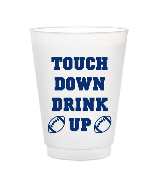 touch down drink up football cups