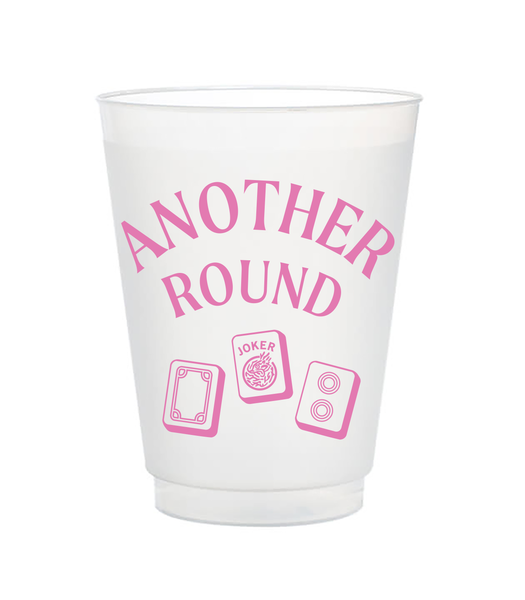 another round mahjong pink frost flex cups