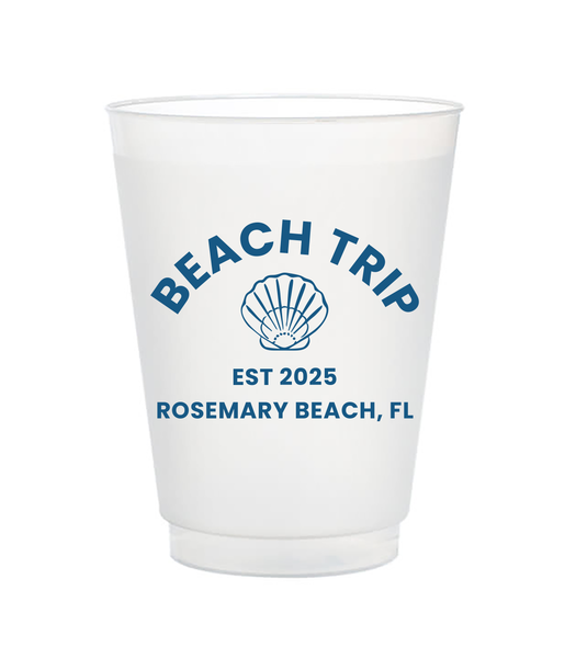 beach trip cups