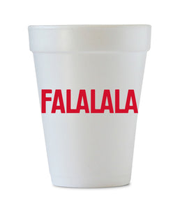 Falalala Styrofoam Cups - Red