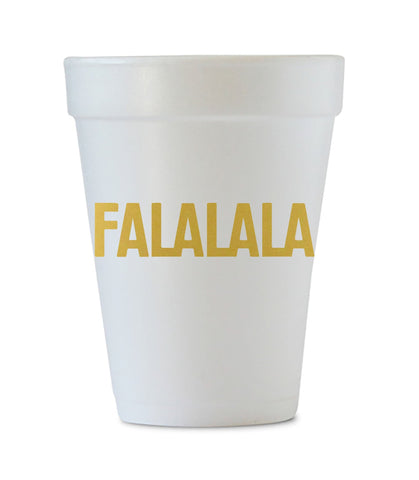 Falalala Styrofoam Cups - Gold