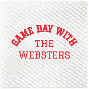 game day last name napkins