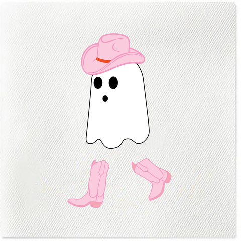 ghost cowgirl halloween napkins