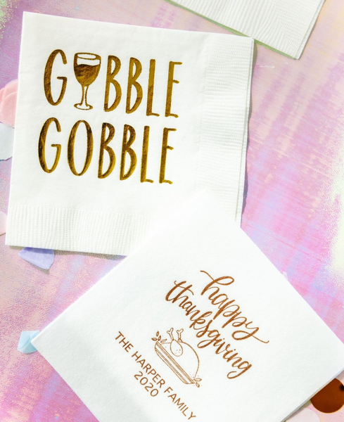 gobble gobble thanksgiving napkins
