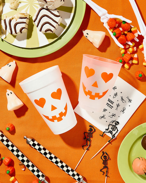 halloween jack o lantern cups