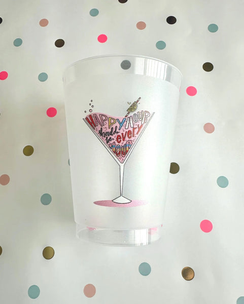 happy hour plastic cups