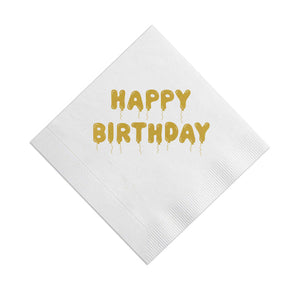 happy birthday balloon napkins