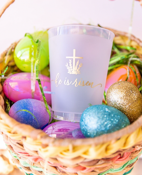 he is risen plastic cups