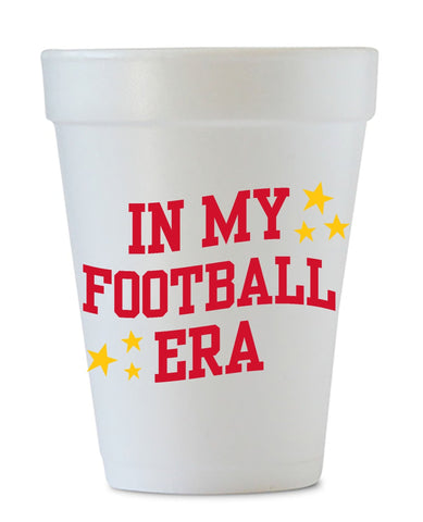 In My Football Era Styrofoam Cups - Red & Yellow