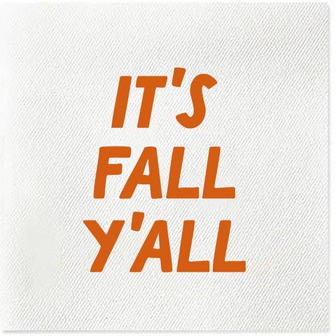 it's fall y'all napkins