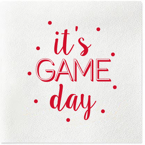 it's game day red tailgate napkins