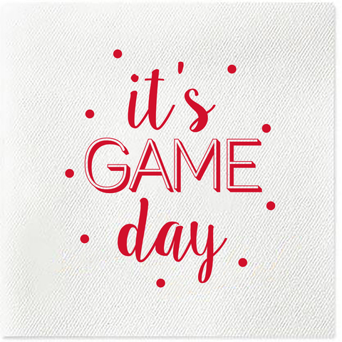 it's game day red tailgate napkins
