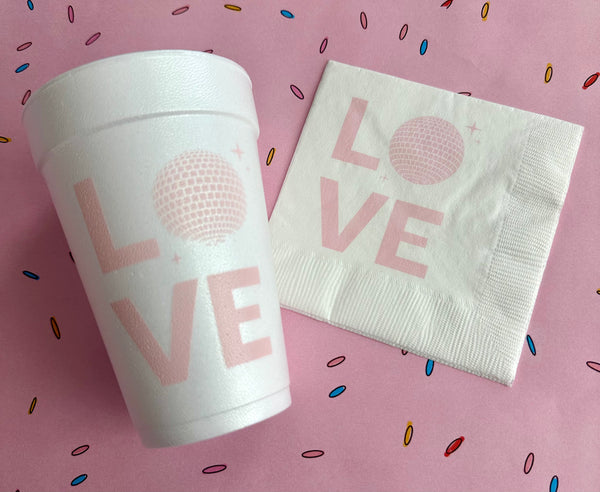 love disco ball napkins