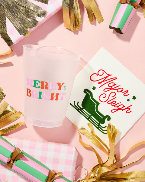 major sleigh christmas napkins