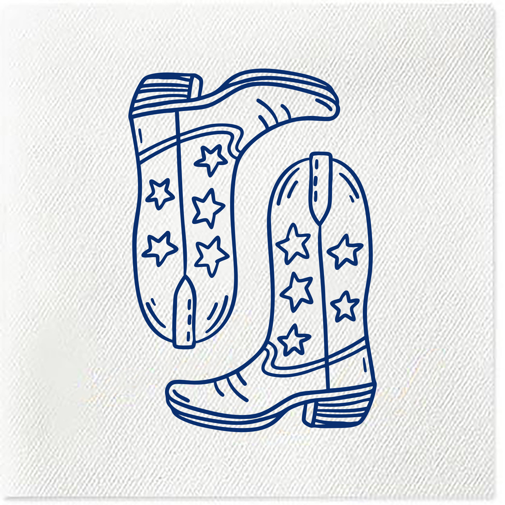 navy cowboy boots napkins