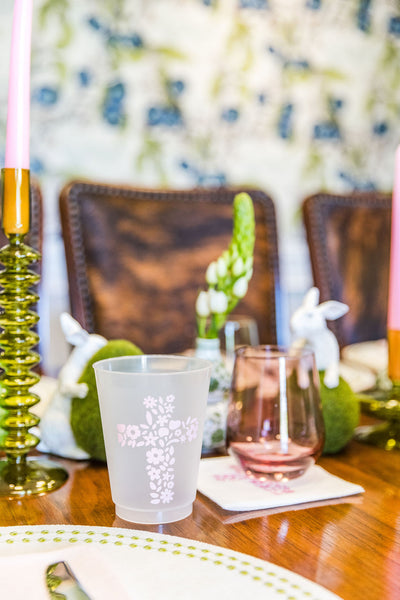 pink cross easter napkins