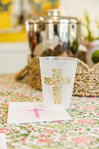 pink cross napkins