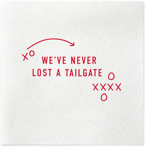 red tailgate napkins