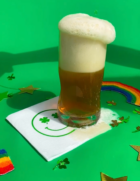 smiley face shamrock napkins