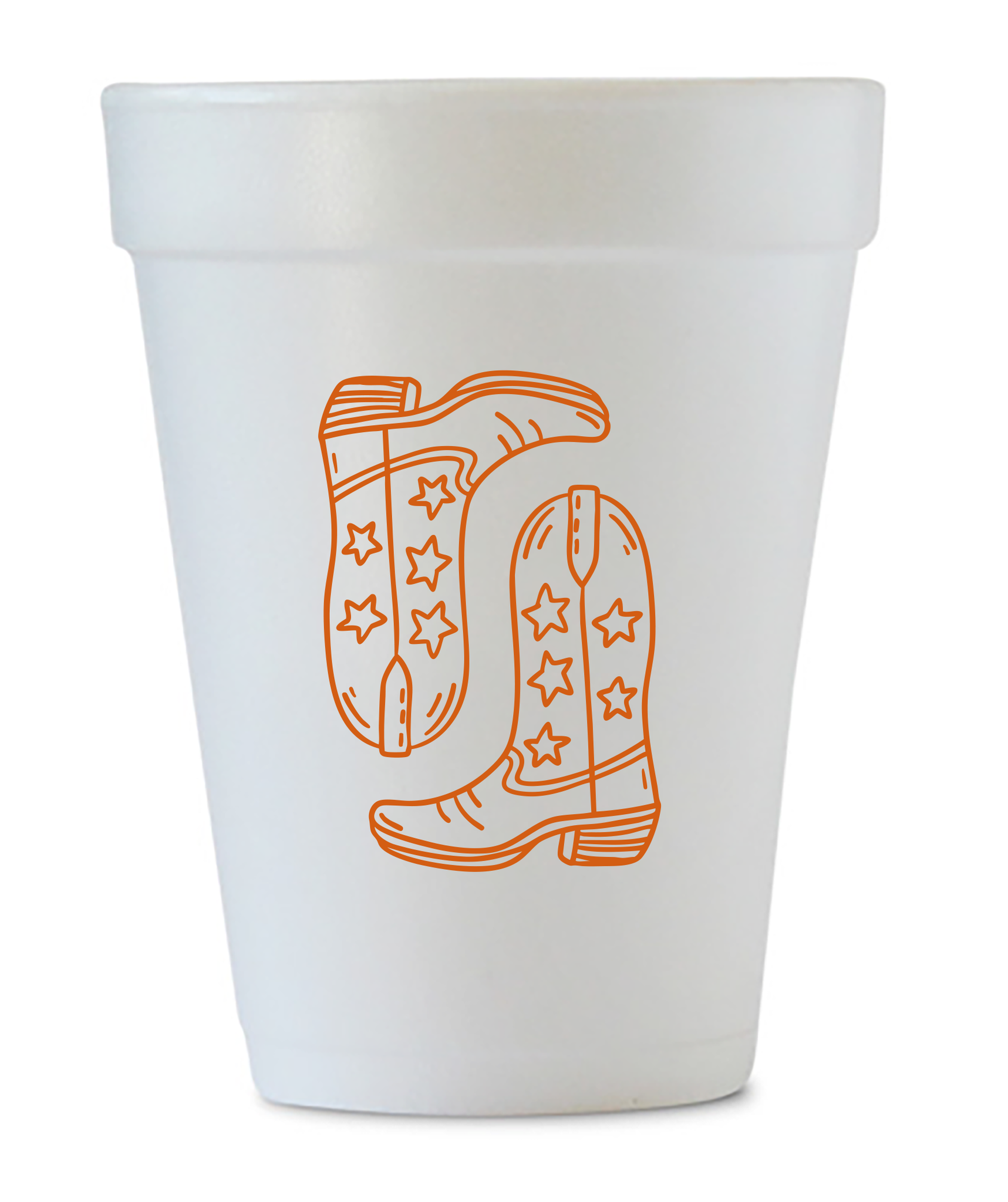 burnt orange UT boots cups