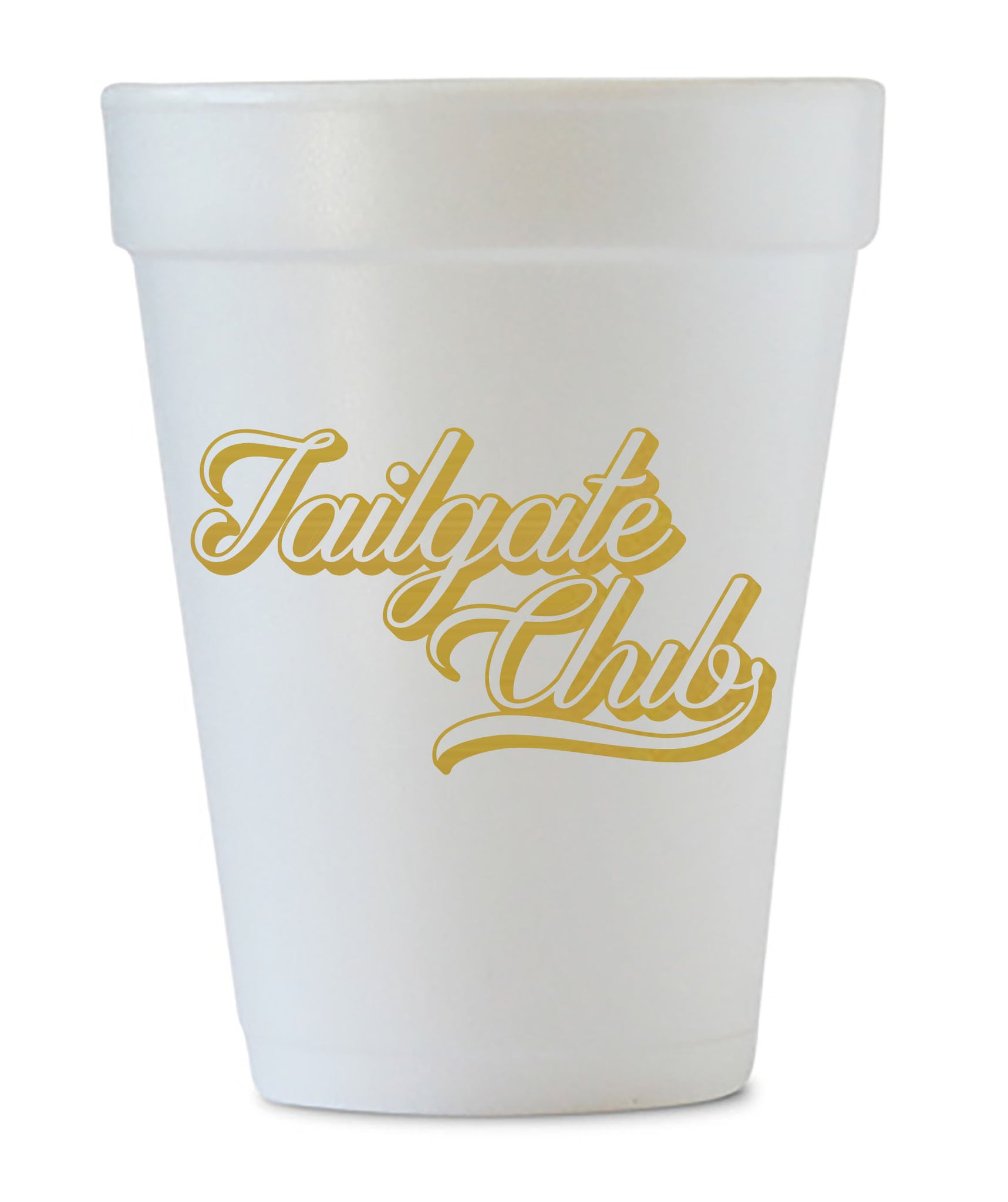 tailgate club styrofoam gold