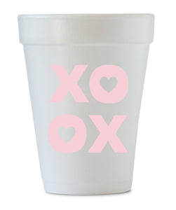 xoxo styrofoam cups