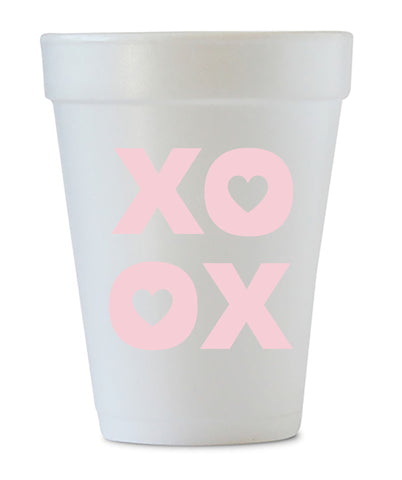 xoxo styrofoam cups